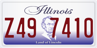 IL license plate Z497410