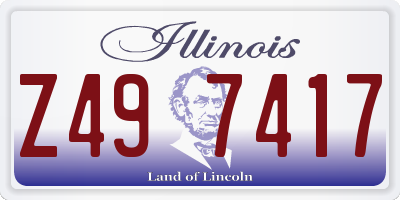IL license plate Z497417