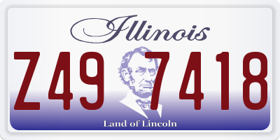 IL license plate Z497418