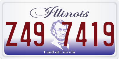 IL license plate Z497419