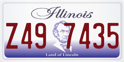 IL license plate Z497435