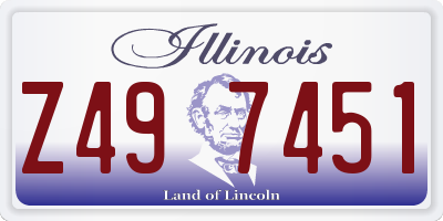 IL license plate Z497451