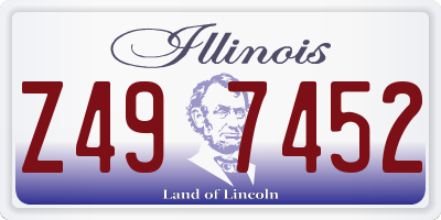 IL license plate Z497452