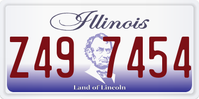 IL license plate Z497454