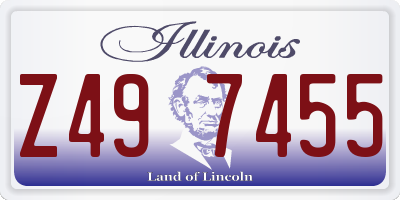 IL license plate Z497455