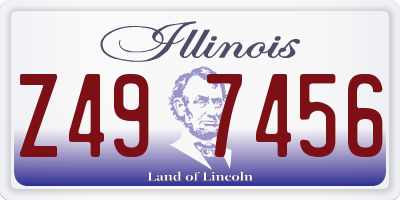 IL license plate Z497456