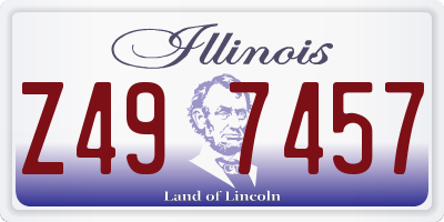 IL license plate Z497457