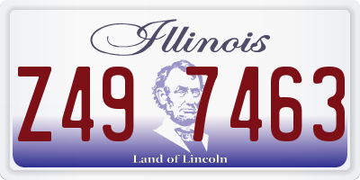 IL license plate Z497463