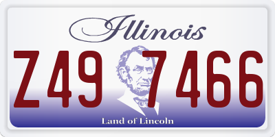 IL license plate Z497466