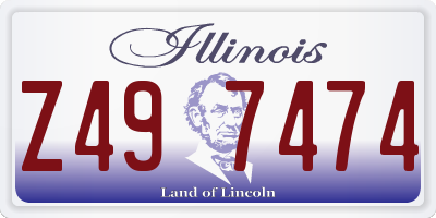 IL license plate Z497474
