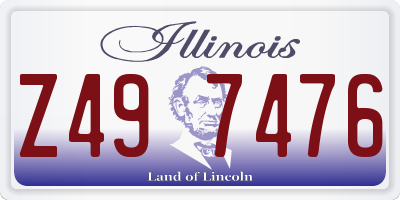 IL license plate Z497476