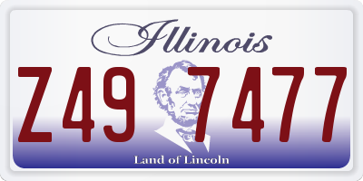 IL license plate Z497477