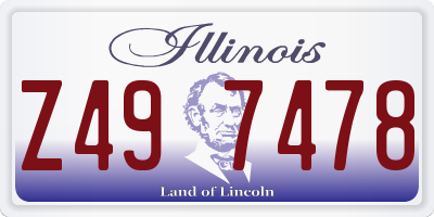 IL license plate Z497478