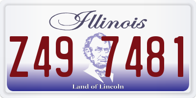 IL license plate Z497481