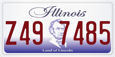 IL license plate Z497485