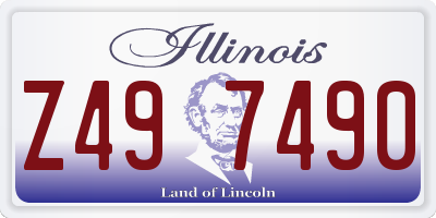 IL license plate Z497490
