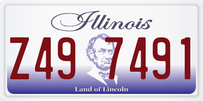 IL license plate Z497491