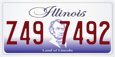 IL license plate Z497492