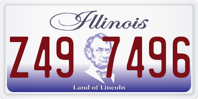 IL license plate Z497496
