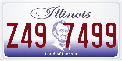IL license plate Z497499