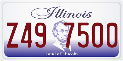 IL license plate Z497500