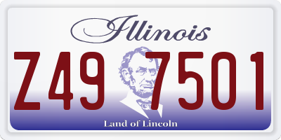 IL license plate Z497501