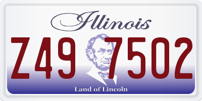 IL license plate Z497502