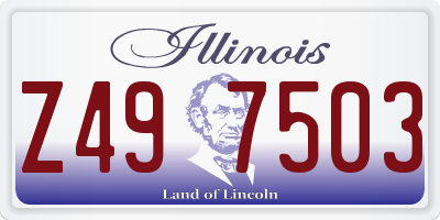 IL license plate Z497503