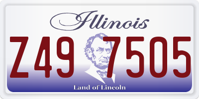 IL license plate Z497505