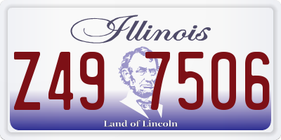 IL license plate Z497506