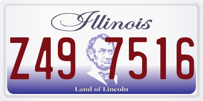 IL license plate Z497516