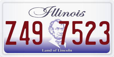 IL license plate Z497523