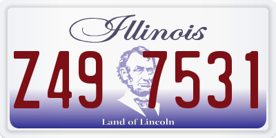 IL license plate Z497531