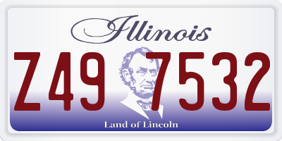 IL license plate Z497532
