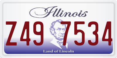 IL license plate Z497534