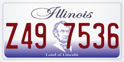 IL license plate Z497536