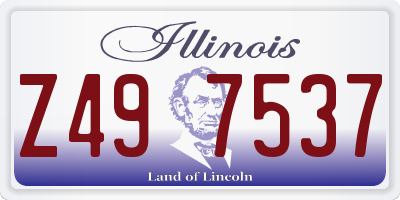 IL license plate Z497537