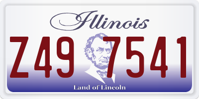 IL license plate Z497541
