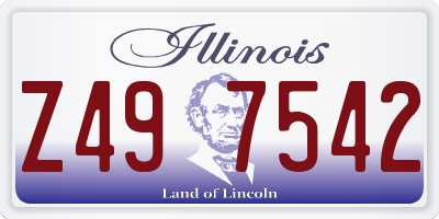 IL license plate Z497542