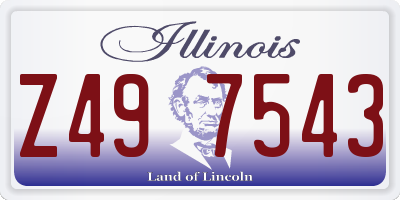 IL license plate Z497543