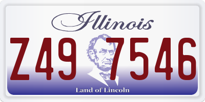 IL license plate Z497546