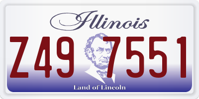 IL license plate Z497551