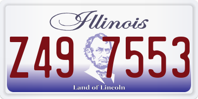 IL license plate Z497553