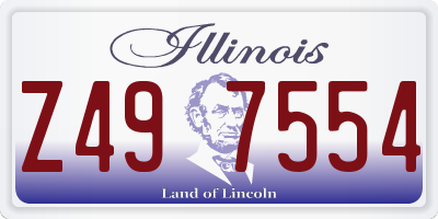IL license plate Z497554