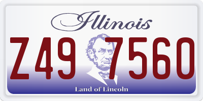 IL license plate Z497560