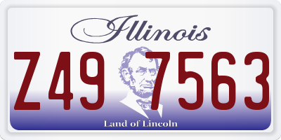 IL license plate Z497563
