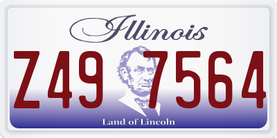 IL license plate Z497564