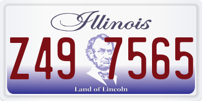 IL license plate Z497565
