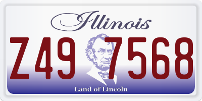 IL license plate Z497568