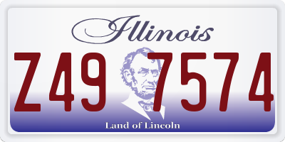IL license plate Z497574